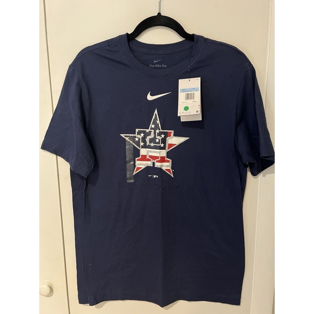 NWT Nike Tee Houston Astros Navy Blue Americana T-Shirt Men's Medium Patriotic